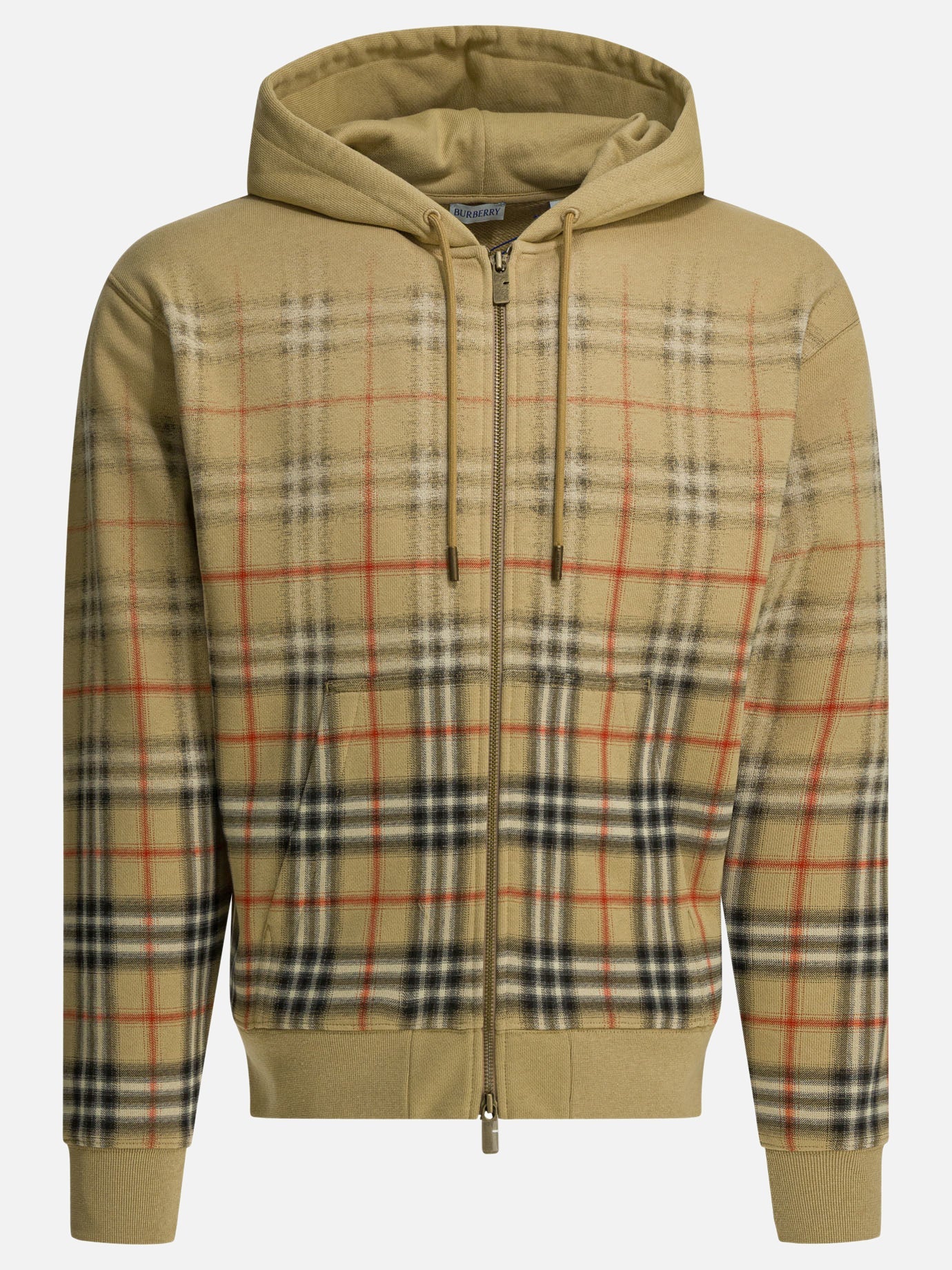 Оригінальна Check Zipper Sweatshirt Burberry – боковий вид