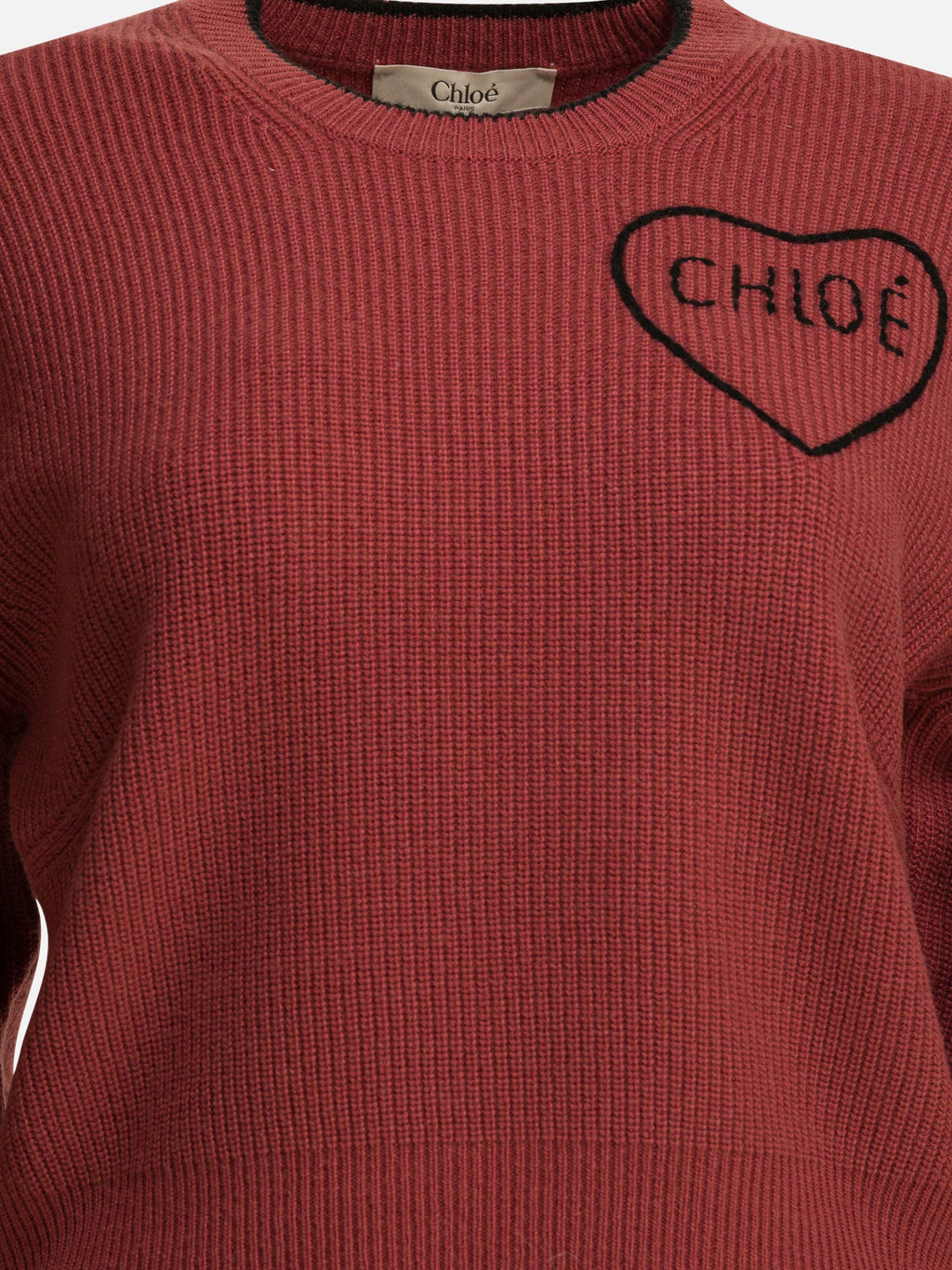 Оригінальна Crew-Neck Sweater With Logo Chloe – детальний вид