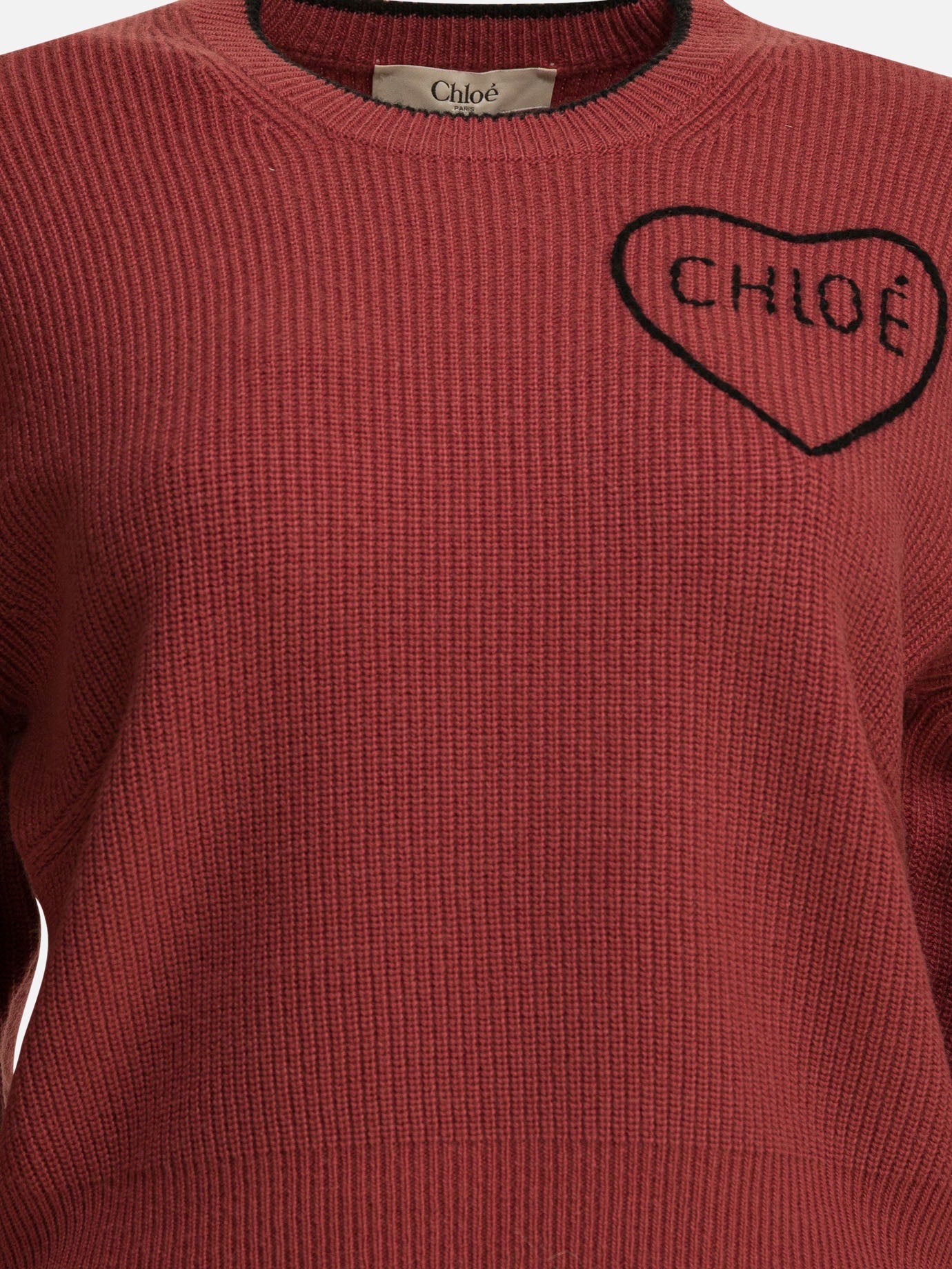 Оригінальна Crew-Neck Sweater With Logo Chloe – детальний вид