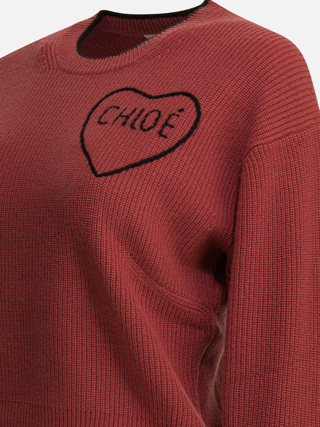 Оригінальна Crew-Neck Sweater With Logo Chloe – збільшений вид