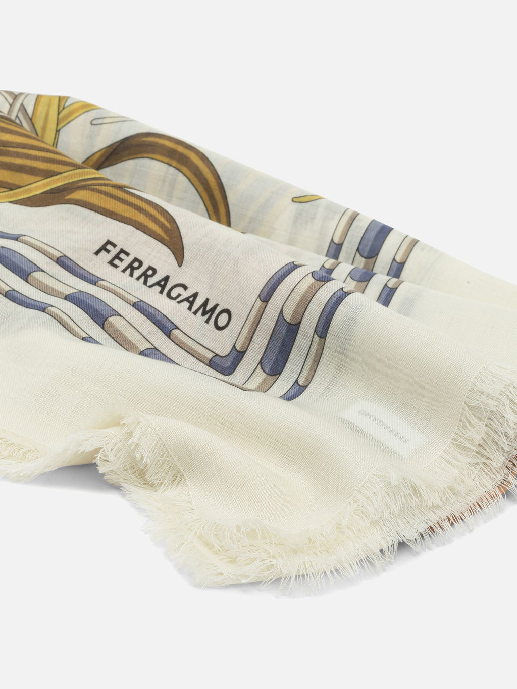 Rooster Cashmere And Silk Scarf Salvatore ferragamo оригінал – Купити в Україні – вид ззаду