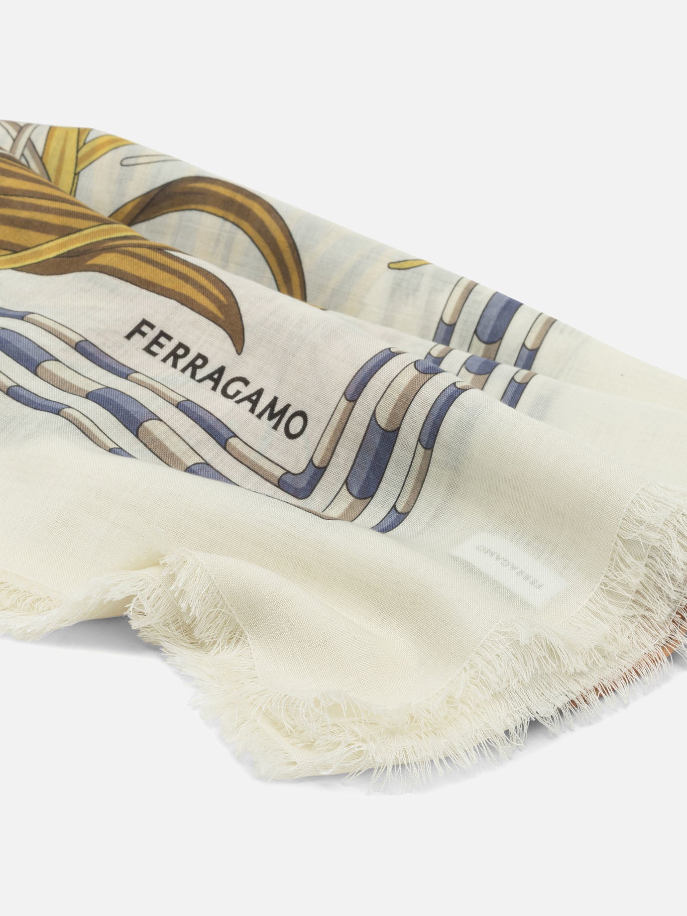 Rooster Cashmere And Silk Scarf Salvatore ferragamo оригінал – Купити в Україні – вид ззаду