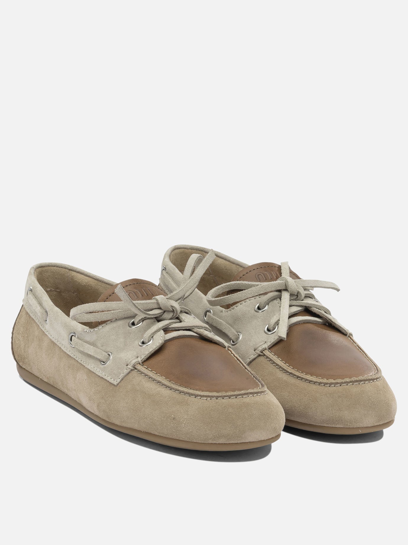 Suede Lace-Up Loafers Miu miu оригінал – Купити в Україні – вид ззаду