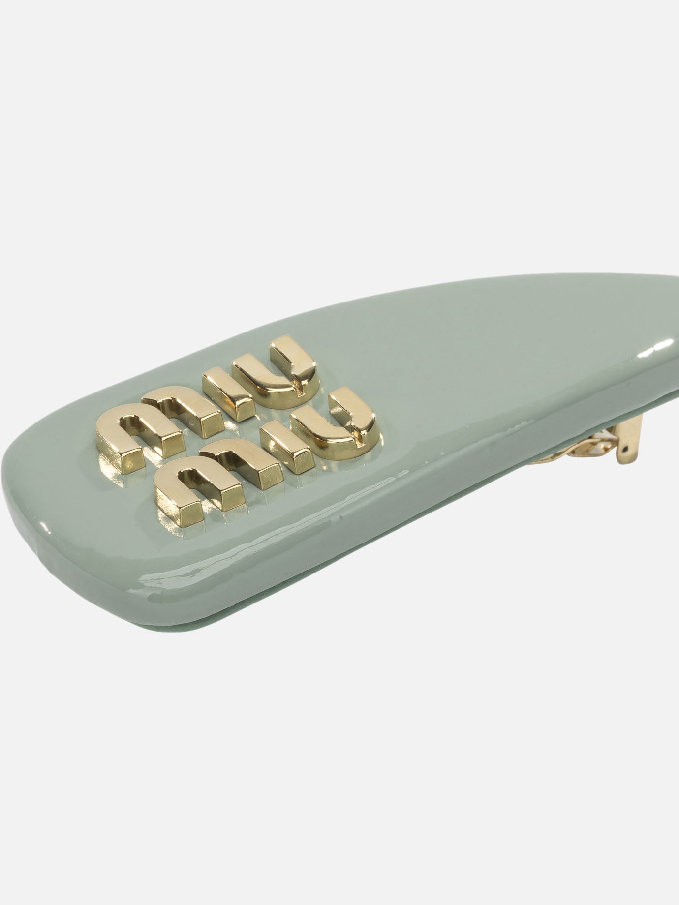 Patent Leather Hair Clips Miu miu – Гарантія оригінальності – вид ззаду