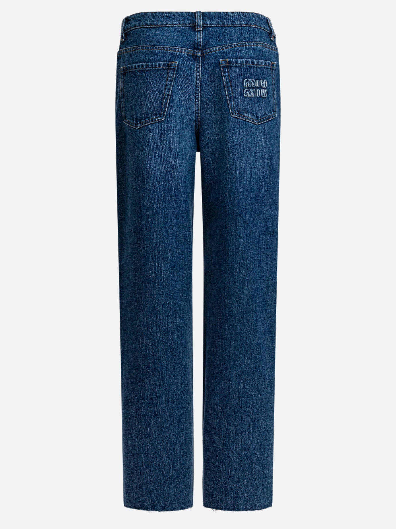 Five-Pocket Wide-Leg Jeans Miu miu – Гарантія оригінальності – вид ззаду