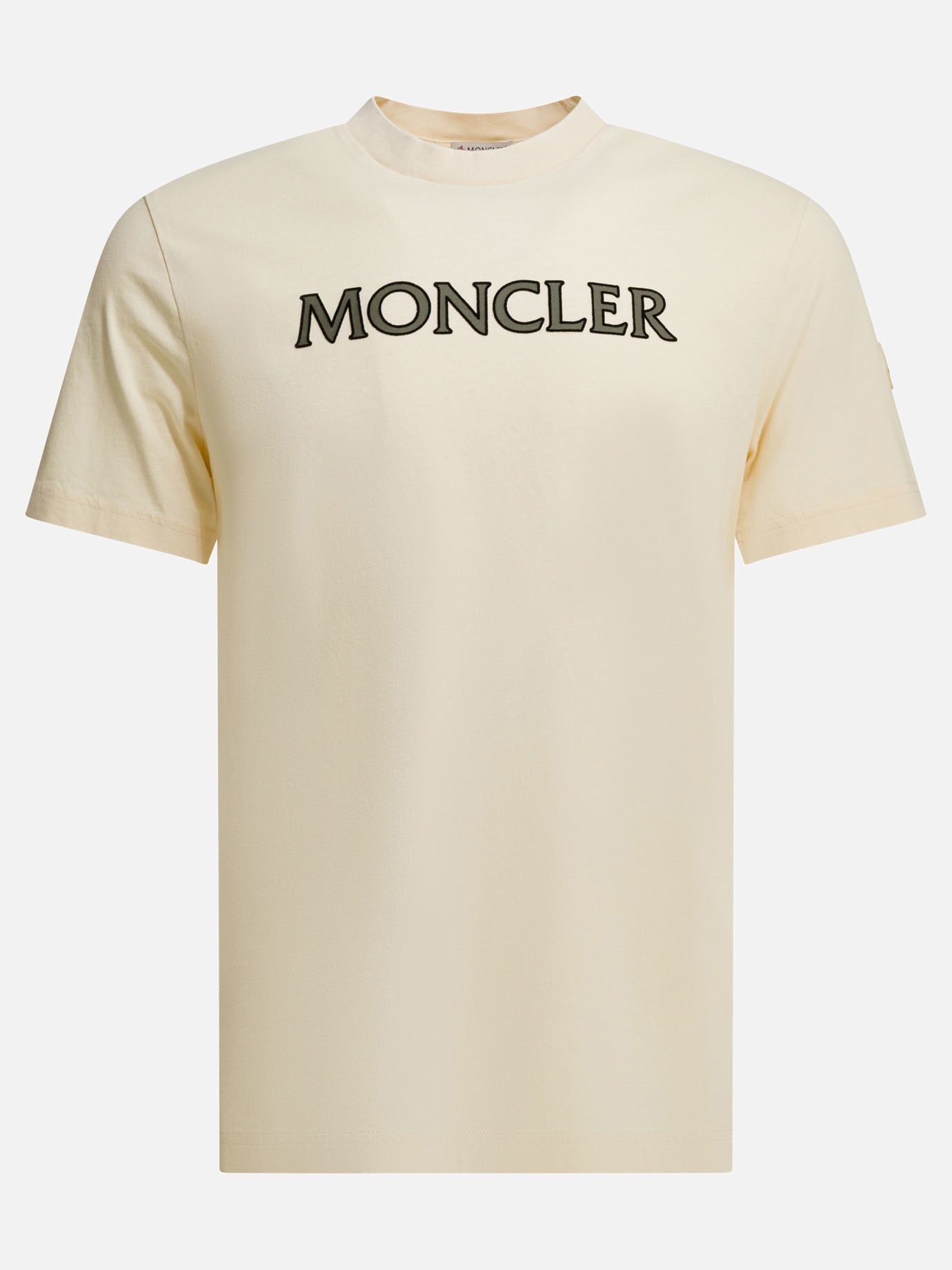 Оригінальна Crew-Neck T-Shirt With Logo Moncler – боковий вид