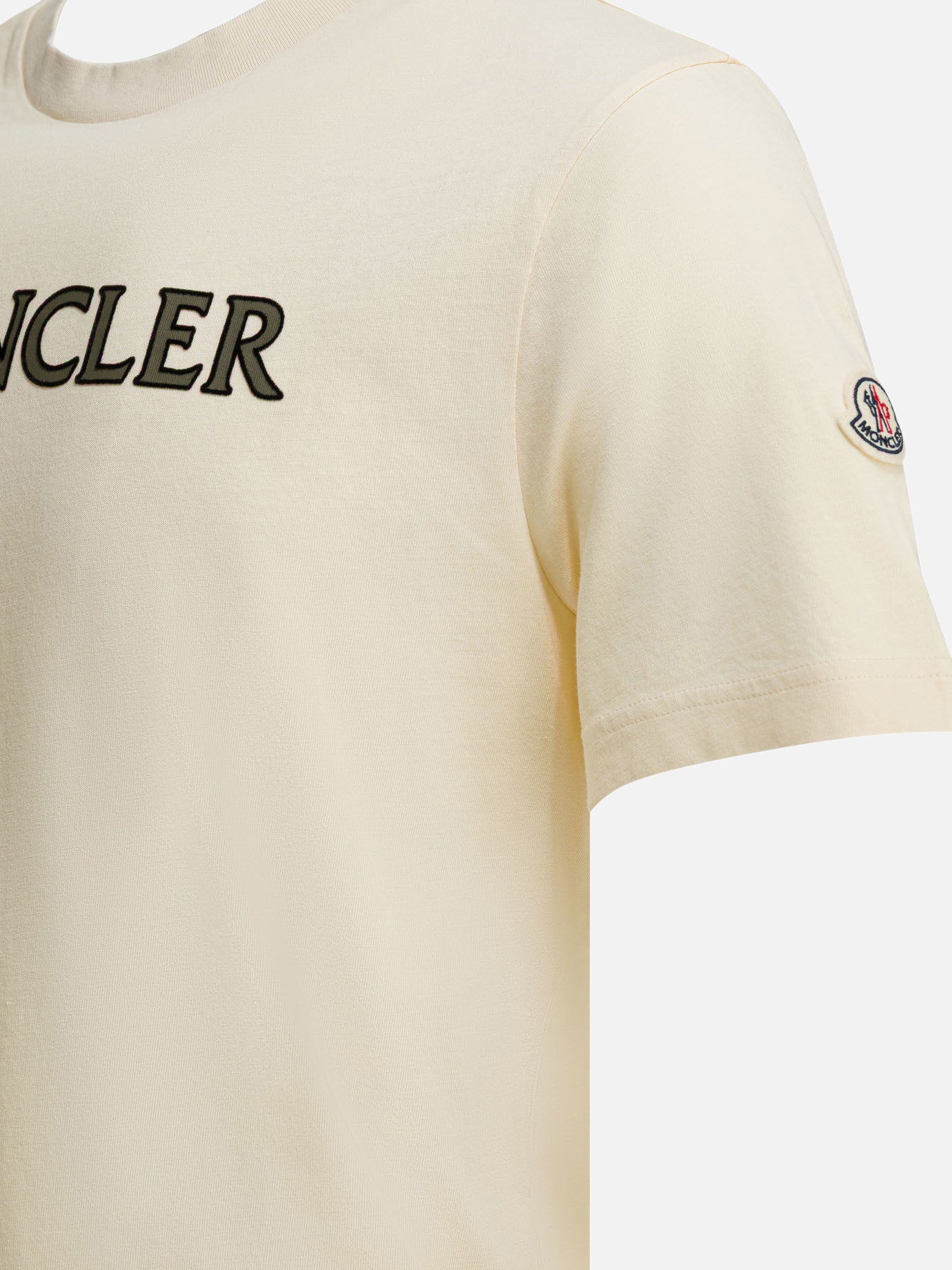 Оригінальна Crew-Neck T-Shirt With Logo Moncler – збільшений вид