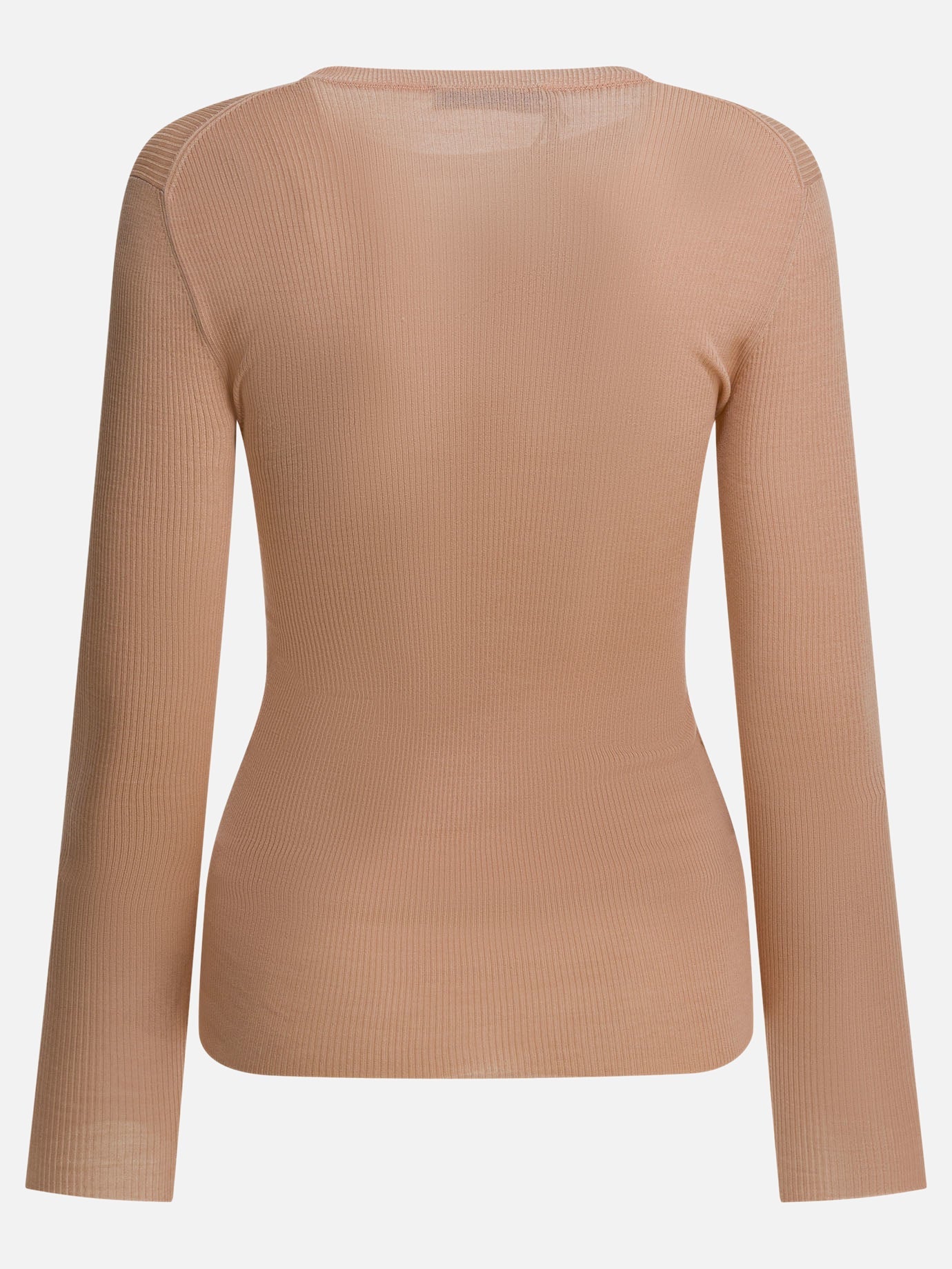 Оригінальна Wool Crewneck Sweater With Logo Prada – вид ззаду