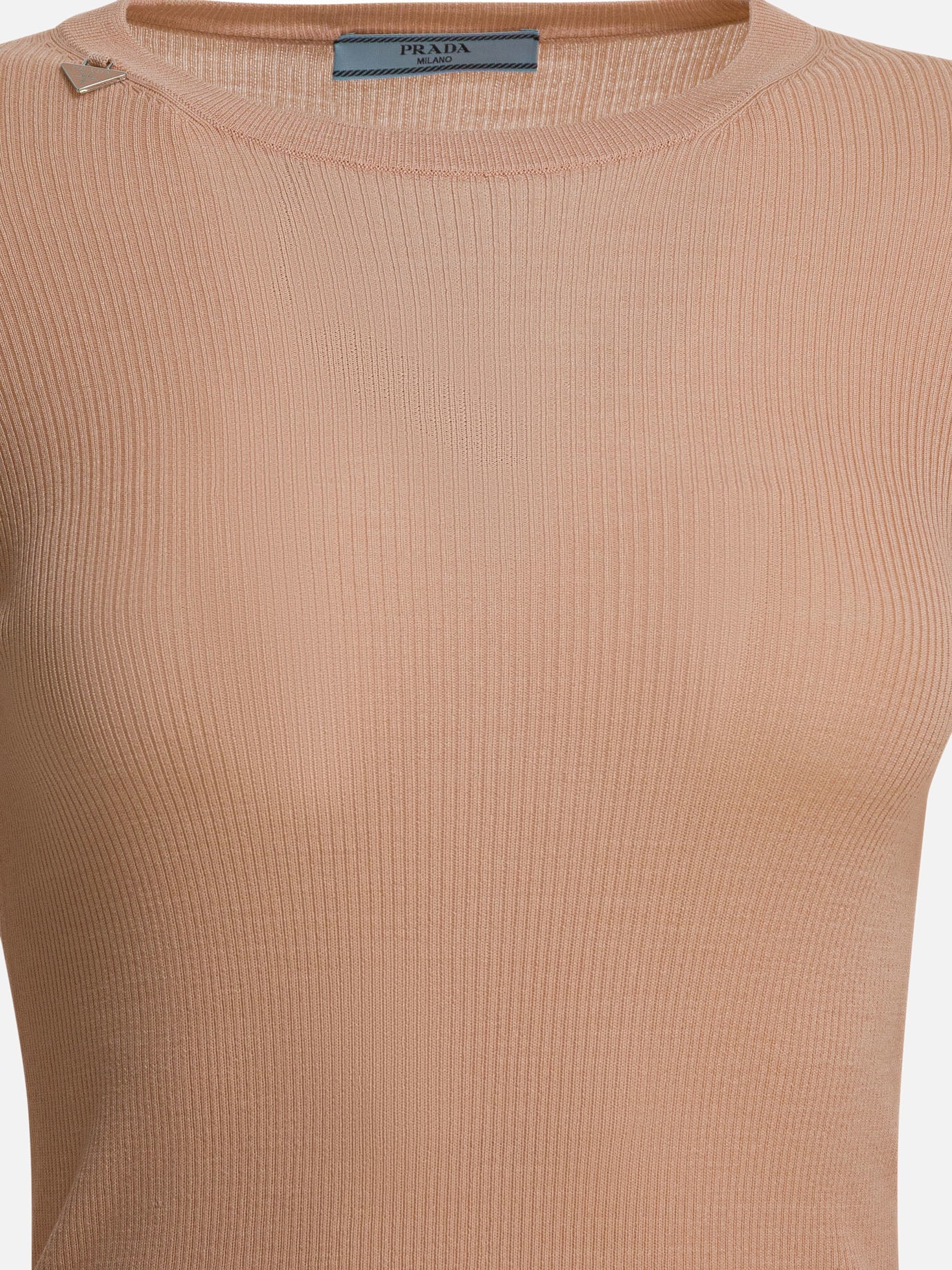 Оригінальна Wool Crewneck Sweater With Logo Prada – детальний вид