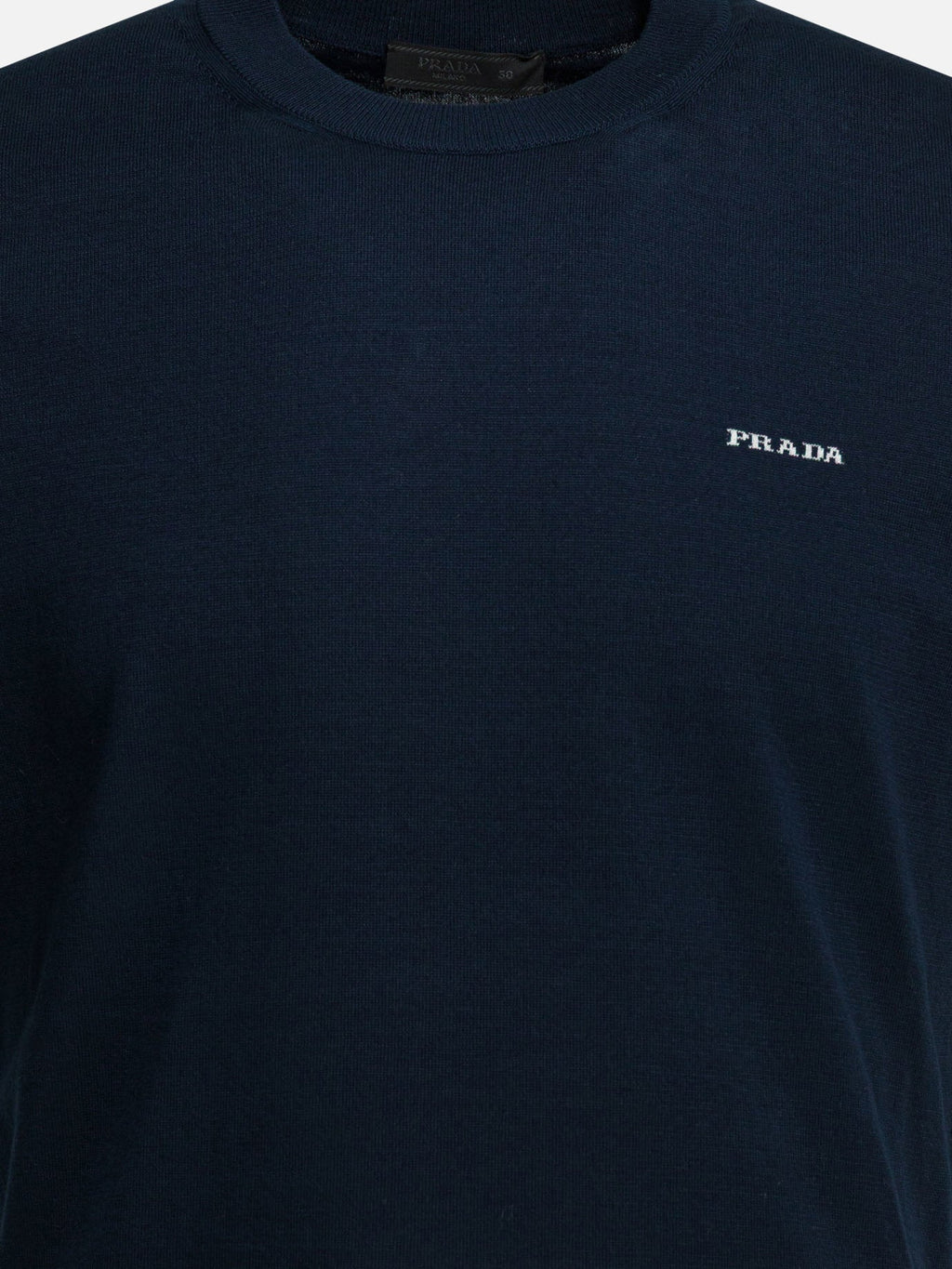 Crew-Neck Sweater With Logo Prada – Гарантія оригінальності – детальний вид