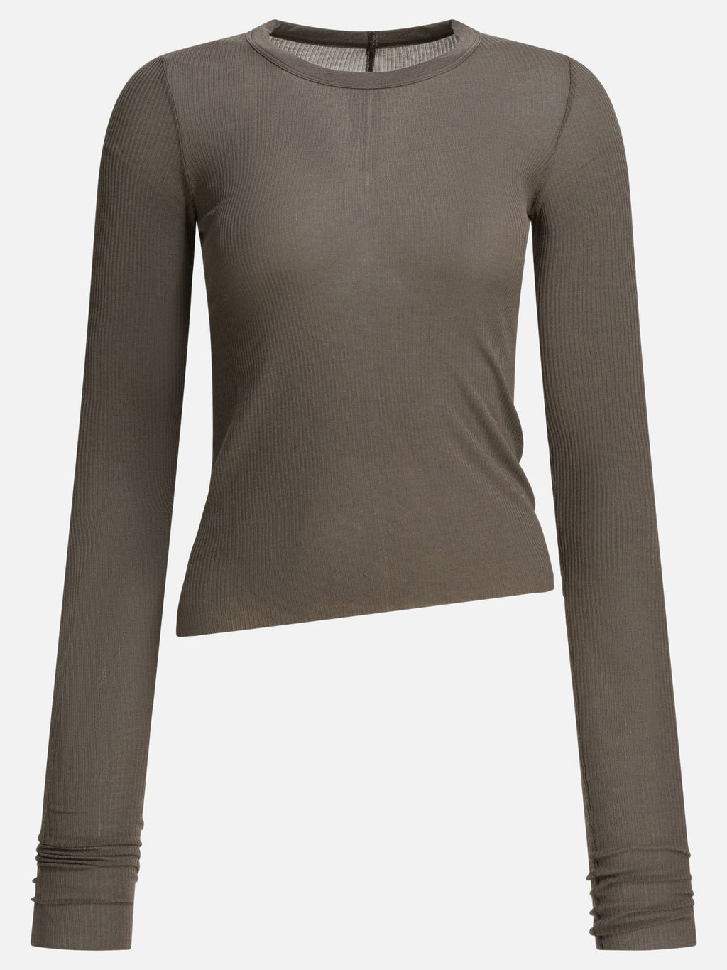 Оригінальна Silk-Blend Crew-Neck T-Shirt Rick owens – боковий вид