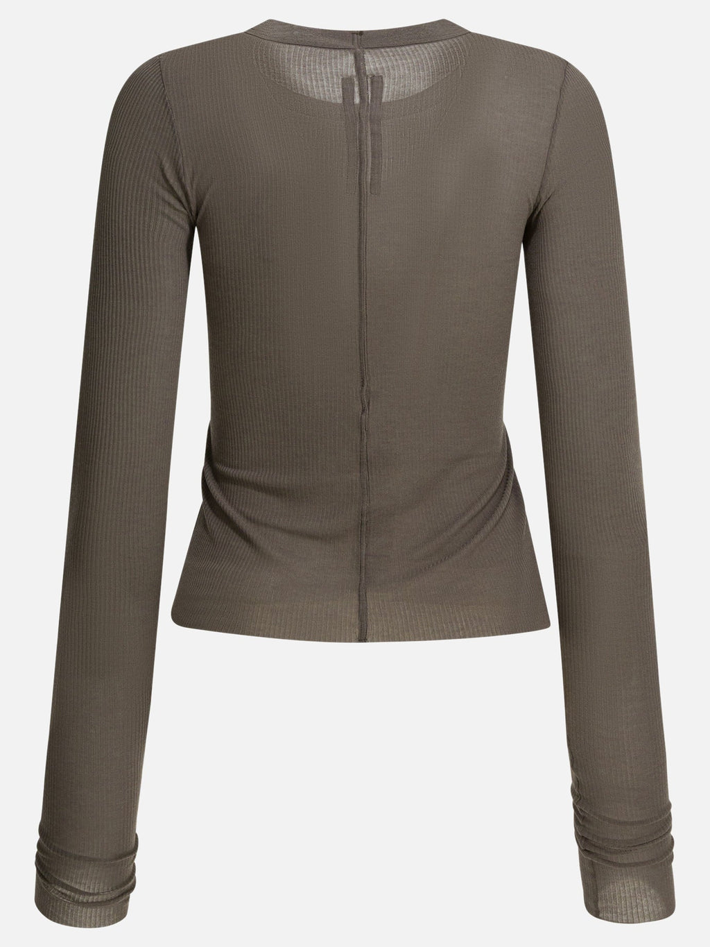 Оригінальна Silk-Blend Crew-Neck T-Shirt Rick owens – вид ззаду