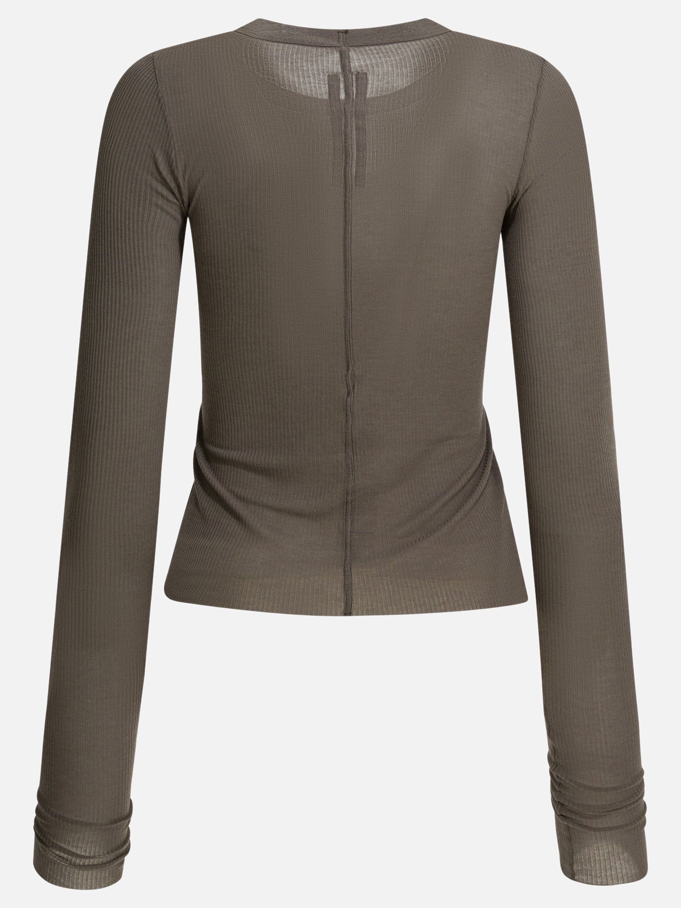Оригінальна Silk-Blend Crew-Neck T-Shirt Rick owens – вид ззаду