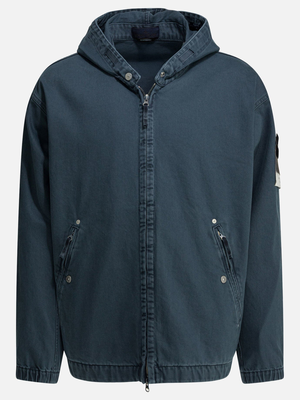 Оригінальна Denim Jacket With Logo Stone island – боковий вид