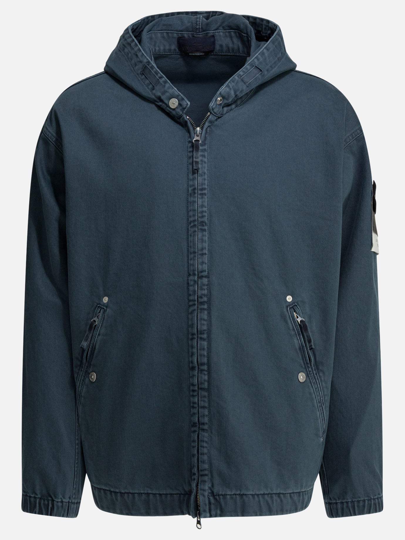Оригінальна Denim Jacket With Logo Stone island – боковий вид