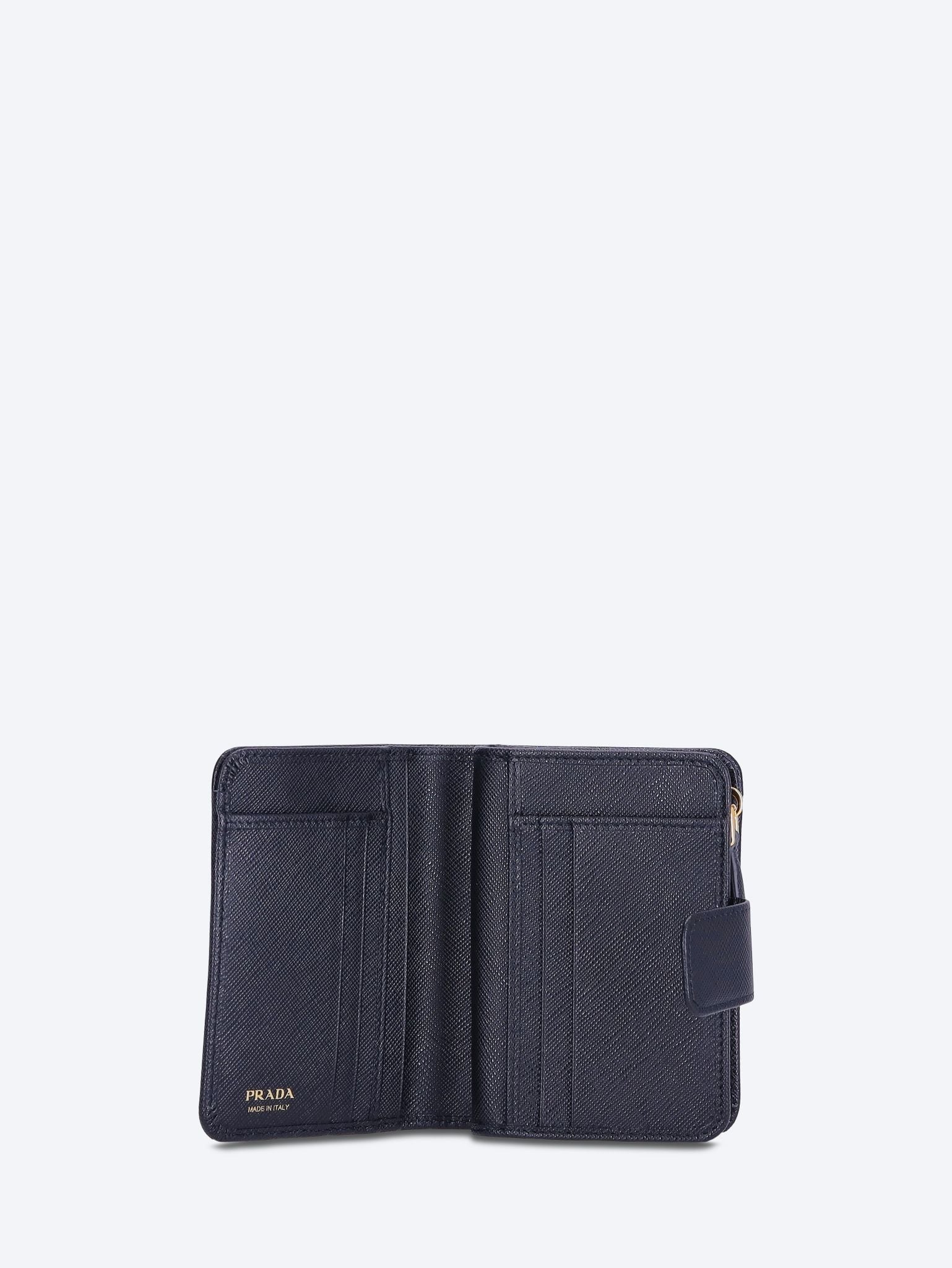 Saffiano Triangle Leather Wallet Prada оригінал – Купити в Україні – вид ззаду
