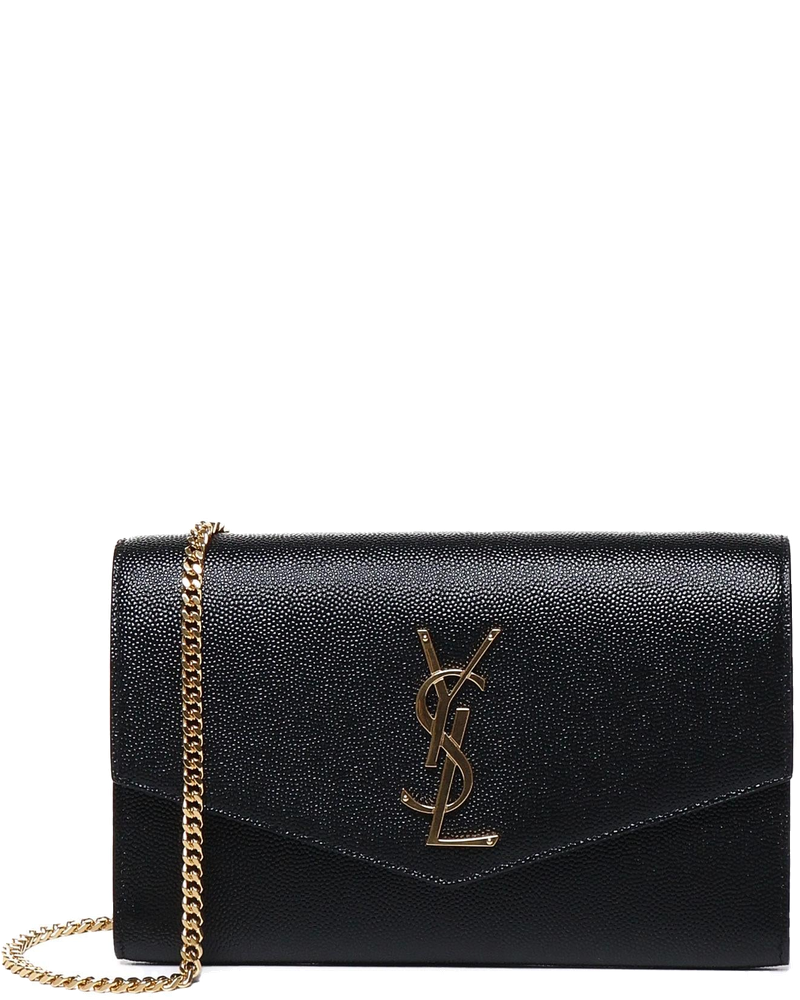Portafoglio Con Catena Uptown In Pelle Goffrata Grain De Poudre Saint laurent оригінал – Купити в Україні