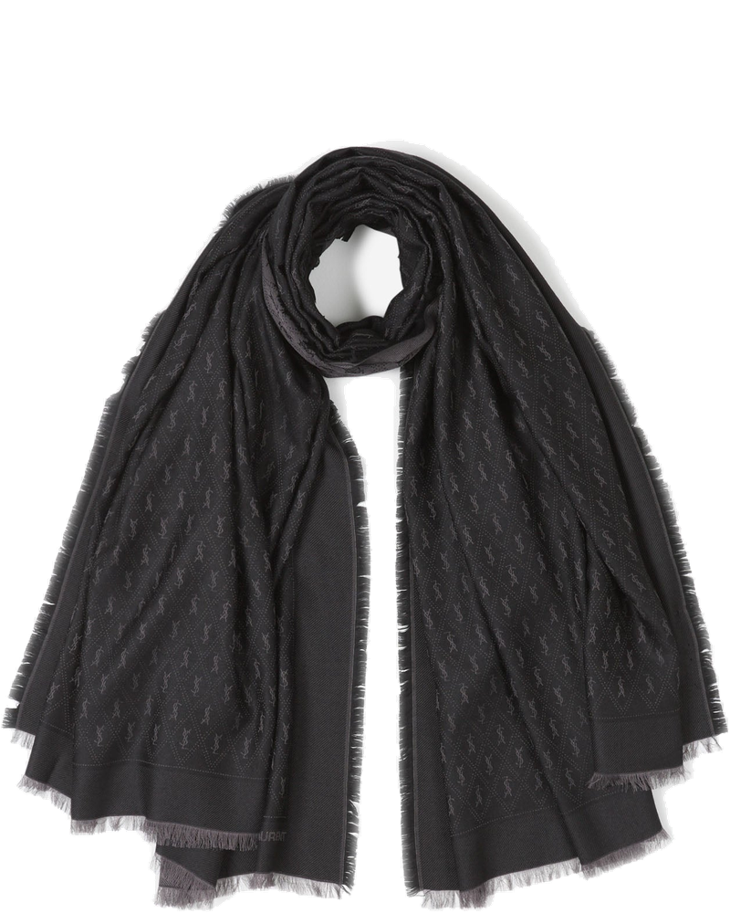 Monogram Jacquard Scarf Saint laurent – Гарантія оригінальності