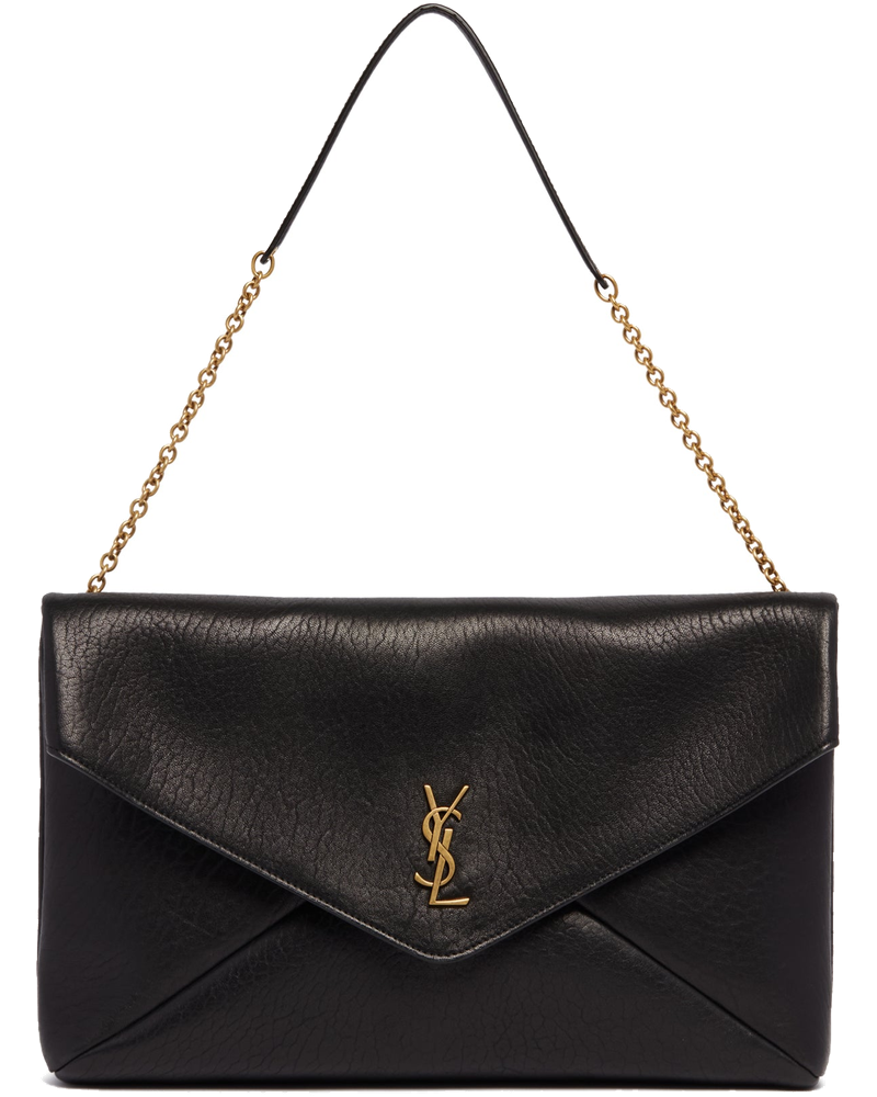 Black XXL Cassandre Envelope Clutch Saint laurent – Гарантія оригінальності