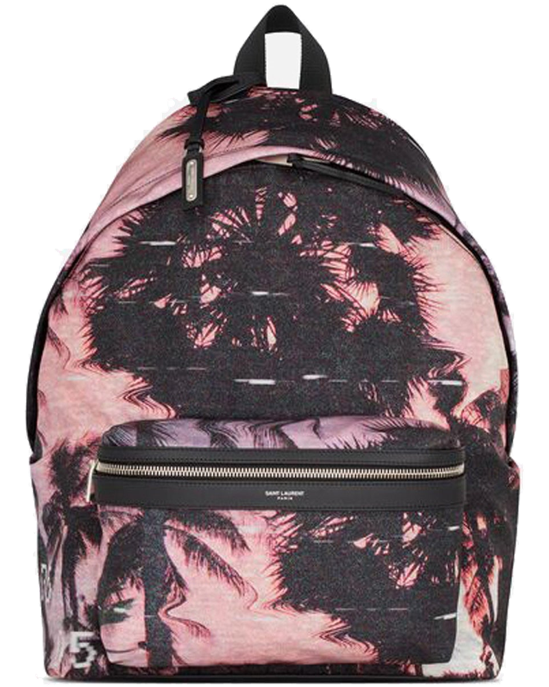 Оригінальна City Backpack Palm Print Pink Saint laurent