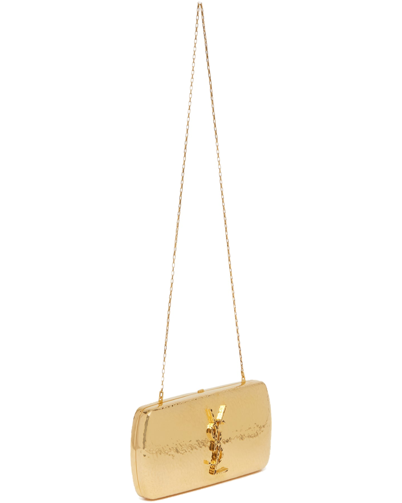 Gold-Tone Metal Evening Clutch Saint laurent – Гарантія оригінальності