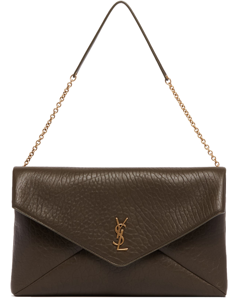 Green Cassandre XXL Envelope Clutch Saint laurent – Гарантія оригінальності