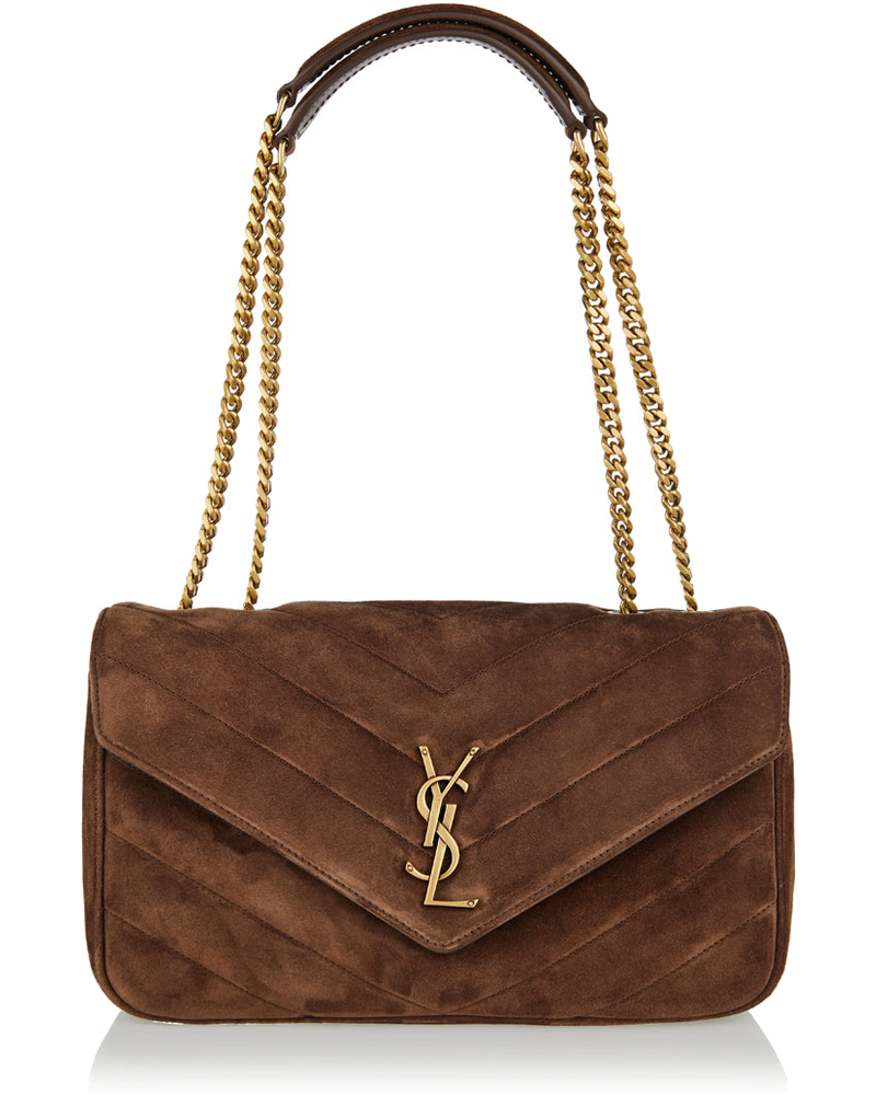 Loulou Medium Matelassé Suede Shoulder Bag Saint laurent оригінал – Купити в Україні