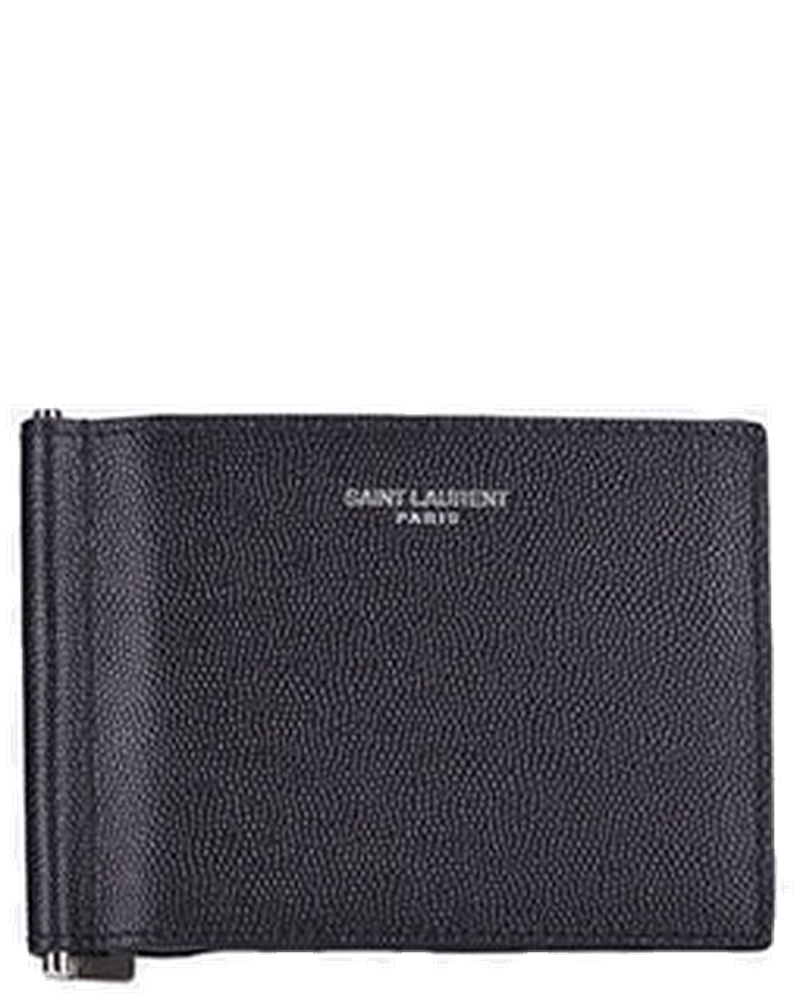 Paris Grained Matt Calfskin Money Clip Wallet Saint laurent – Гарантія оригінальності