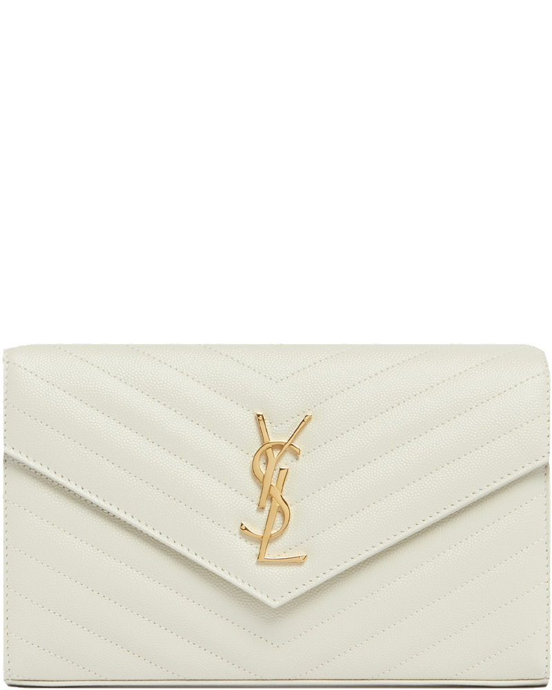 White Classic Cassandre Chain Wallet Saint laurent оригінал – Купити в Україні