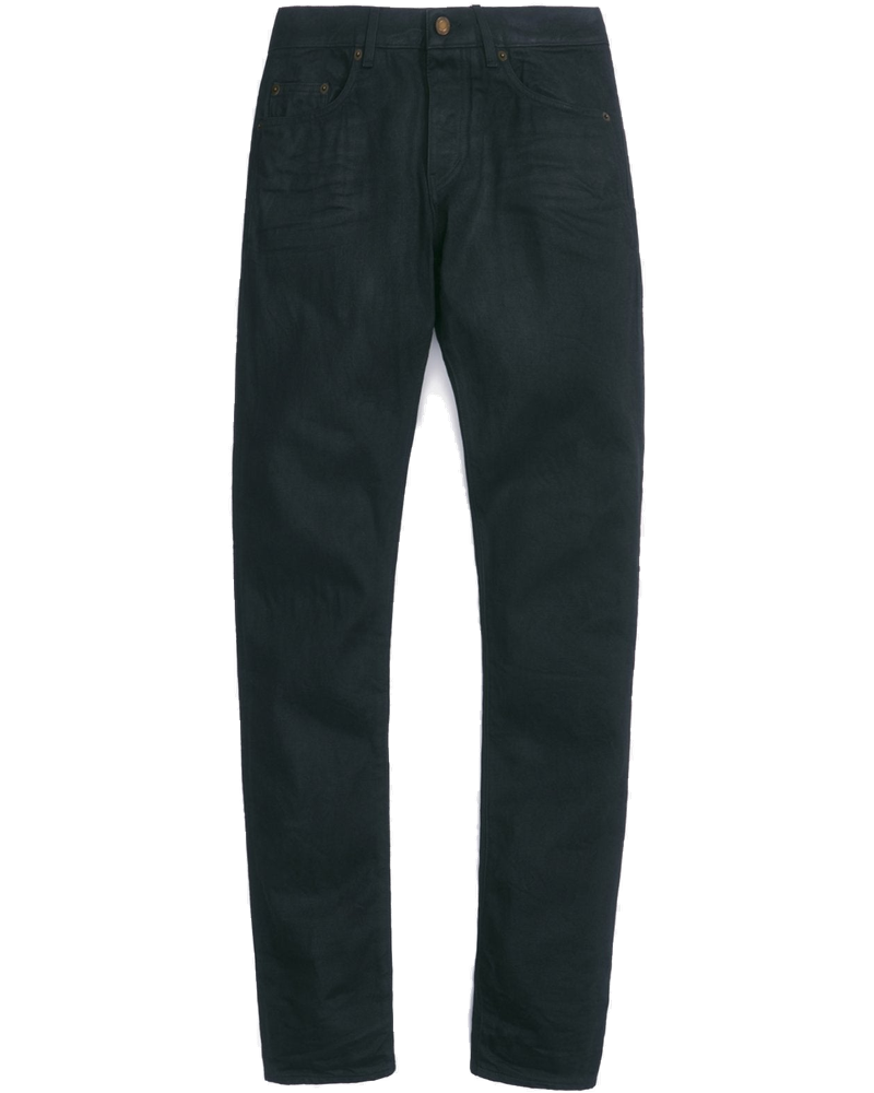 Оригінальна Slim Fit Coated Jean Black Saint laurent