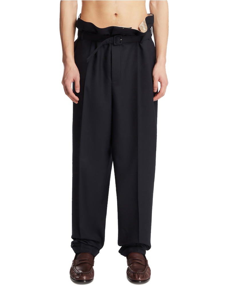 Оригінальна Blue Wool Paperbag Pants Saint laurent