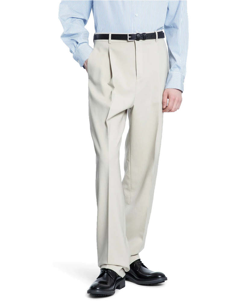 Оригінальна Pleated Wool Carrot Pants Saint laurent