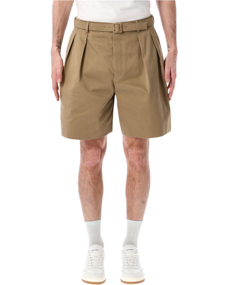 Cotton Gabardine Tailored Shorts Saint laurent оригінал – Купити в Україні