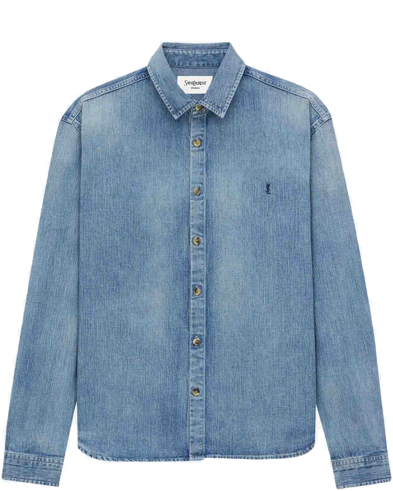 Denim Logo Shirt Saint laurent оригінал – Купити в Україні