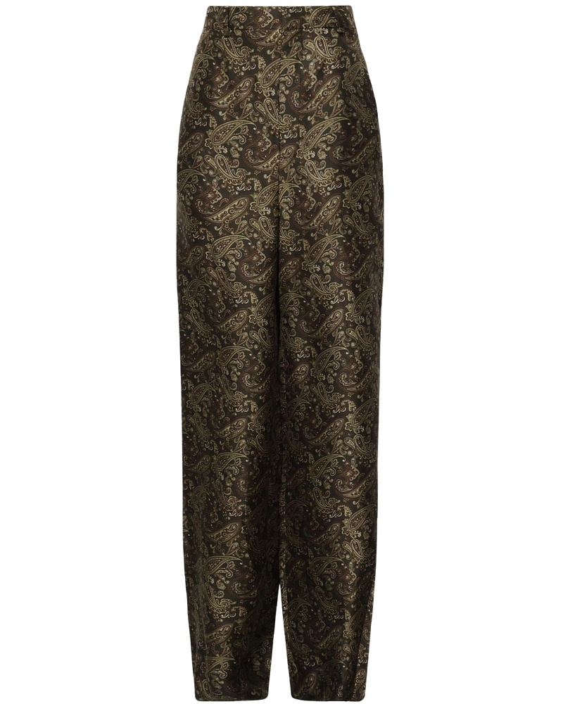 Оригінальна Pantaloni Paisley In Twill DI Seta Saint laurent