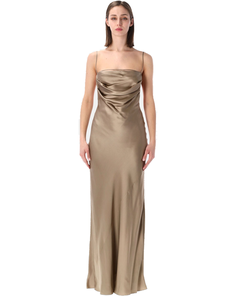 Backless Cowl Silk Satin Dress Saint laurent оригінал – Купити в Україні