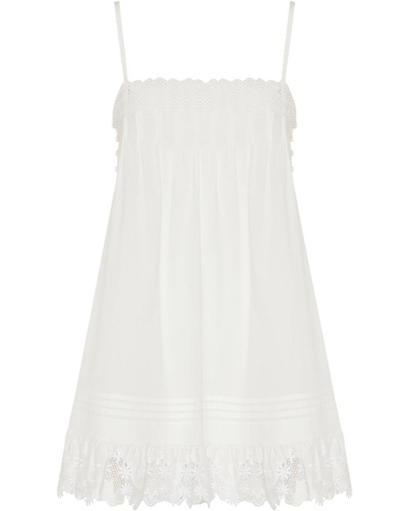 Embroidered Cotton Poplin Mini Dress Saint laurent – Гарантія оригінальності