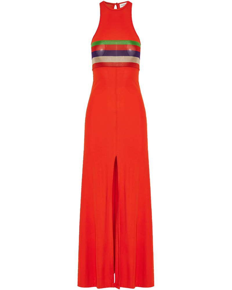 Оригінальна Striped Crepe Jersey Tank Dress Saint laurent