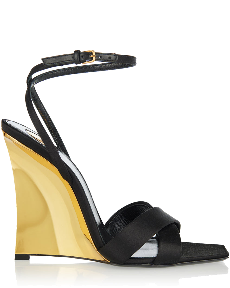 Lucienne Satin Crepe Wedges Saint laurent оригінал – Купити в Україні