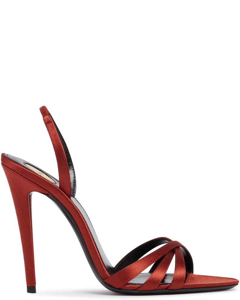 Red Kate Satin Sandals Saint laurent – Гарантія оригінальності