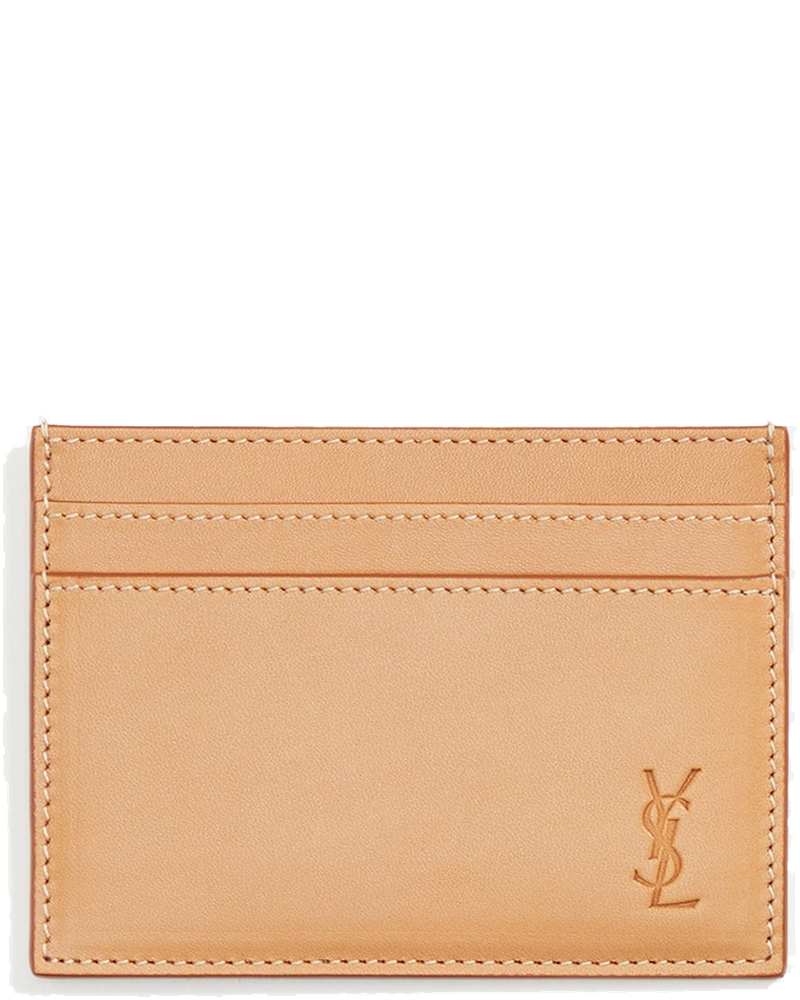 Оригінальна Smooth Leather Credit Card Case Vintage Brown Saint laurent