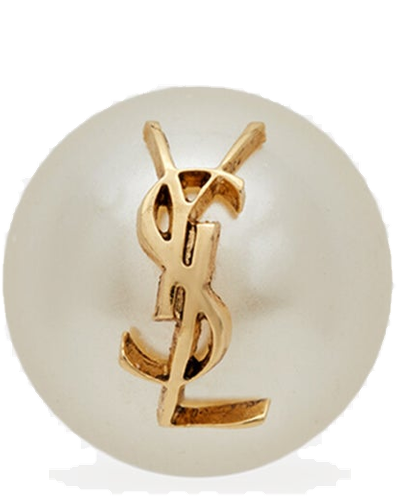 Asymmetrical Pearl Earrings Saint laurent – Гарантія оригінальності