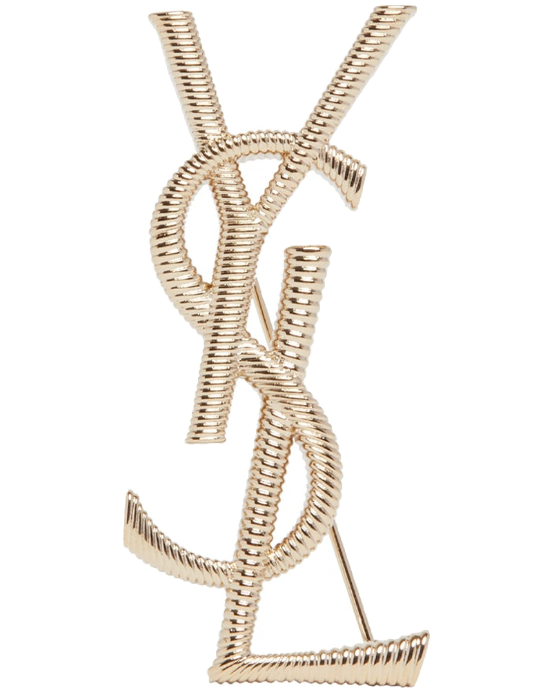 Gold Cassandre Brooch Saint laurent – Гарантія оригінальності