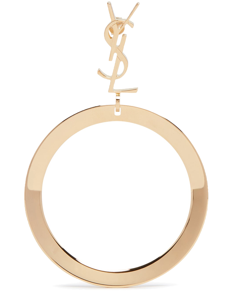 Gold-Tone Cassandre Drop Hoop Earrings Saint laurent – Гарантія оригінальності