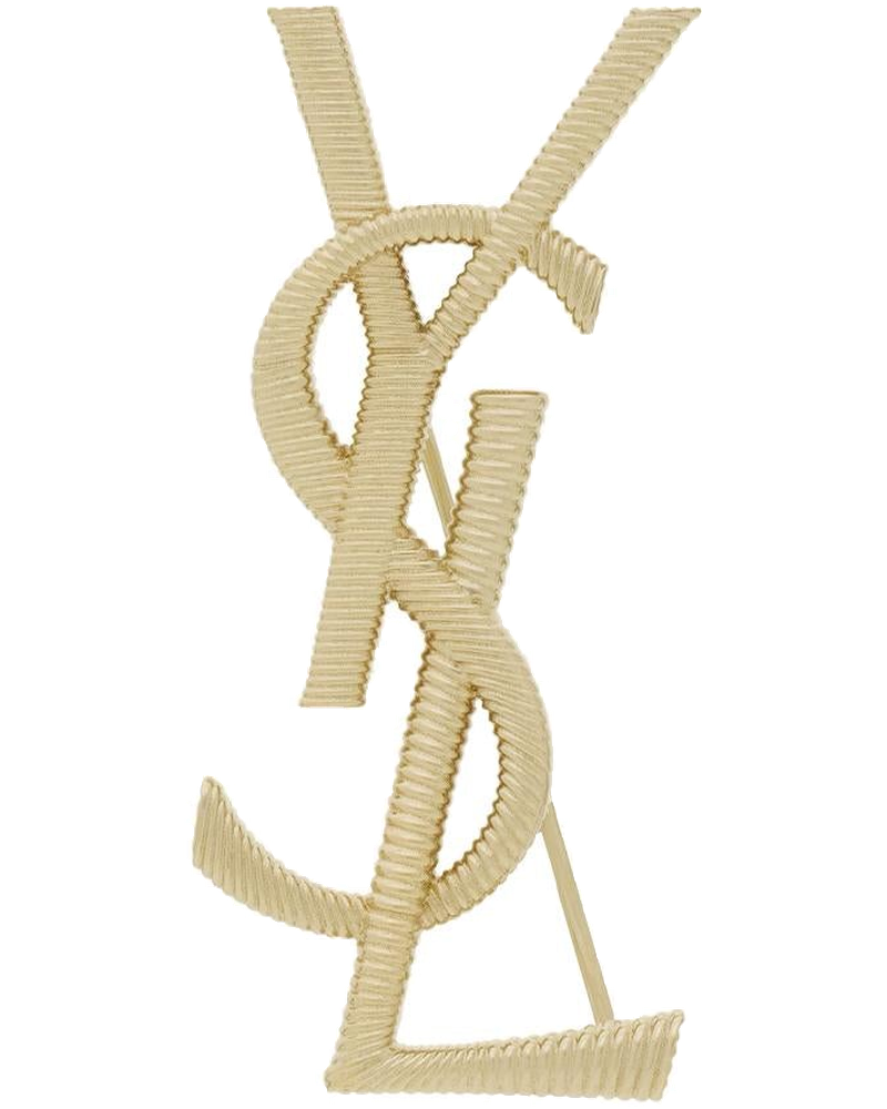 Оригінальна Spilla Logo Cassandre In Metallo Dorato Saint laurent