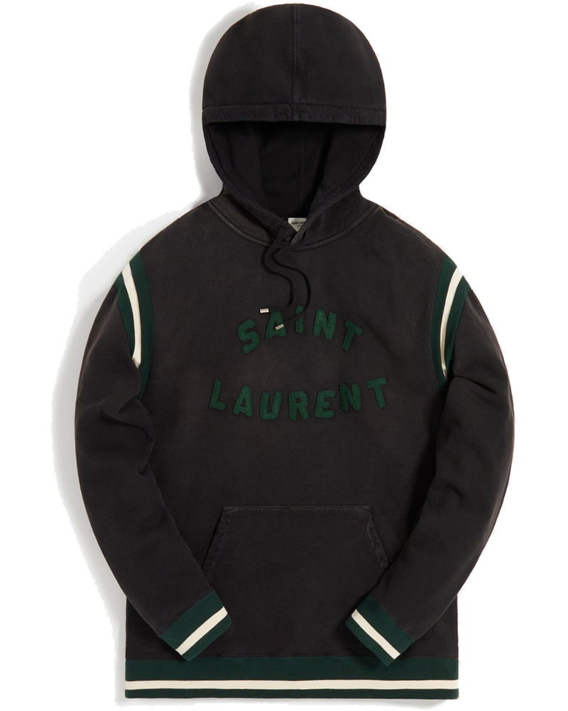 Appliqué Hoodie Noir Vert Saint laurent оригінал – Купити в Україні