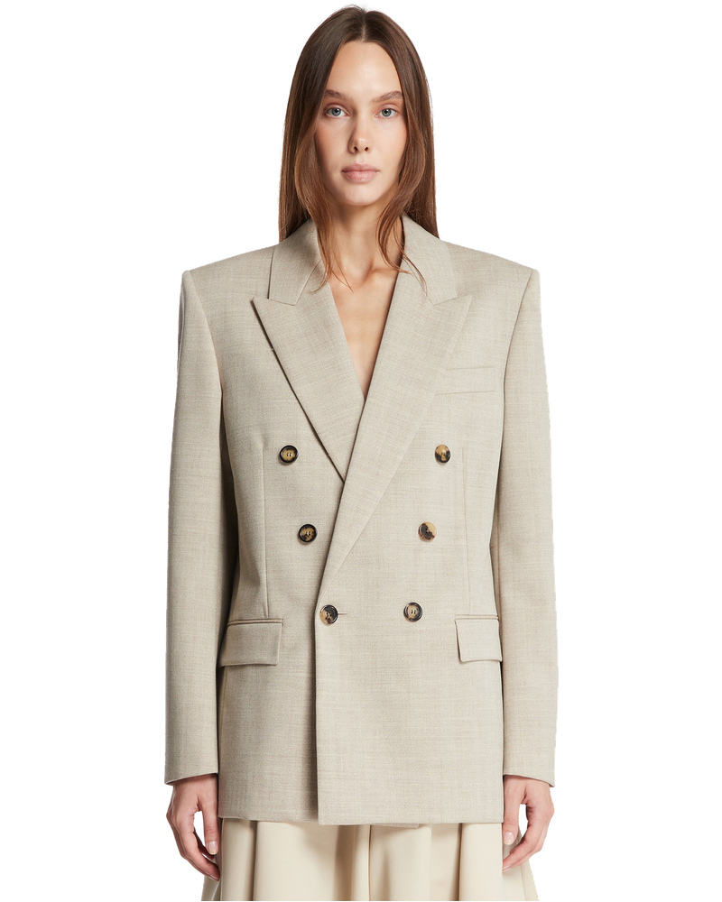 Оригінальна Beige Double-Breasted Blazer Saint laurent