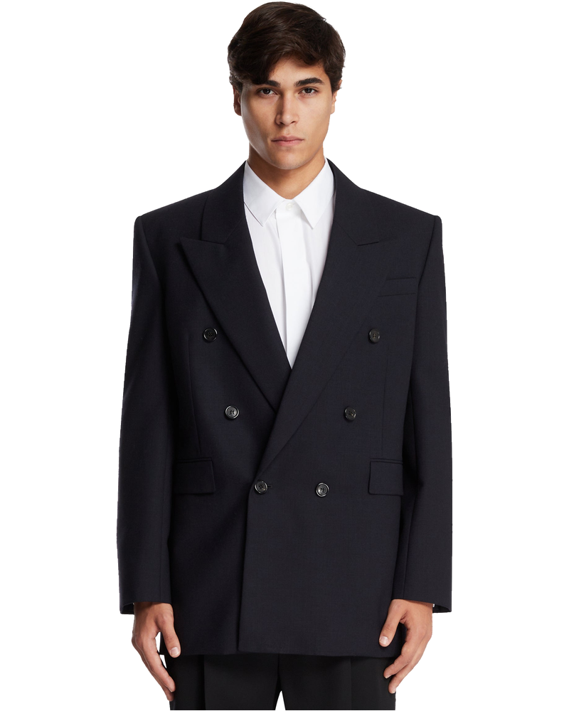 Оригінальна Blue Double-Breasted Jacket Saint laurent