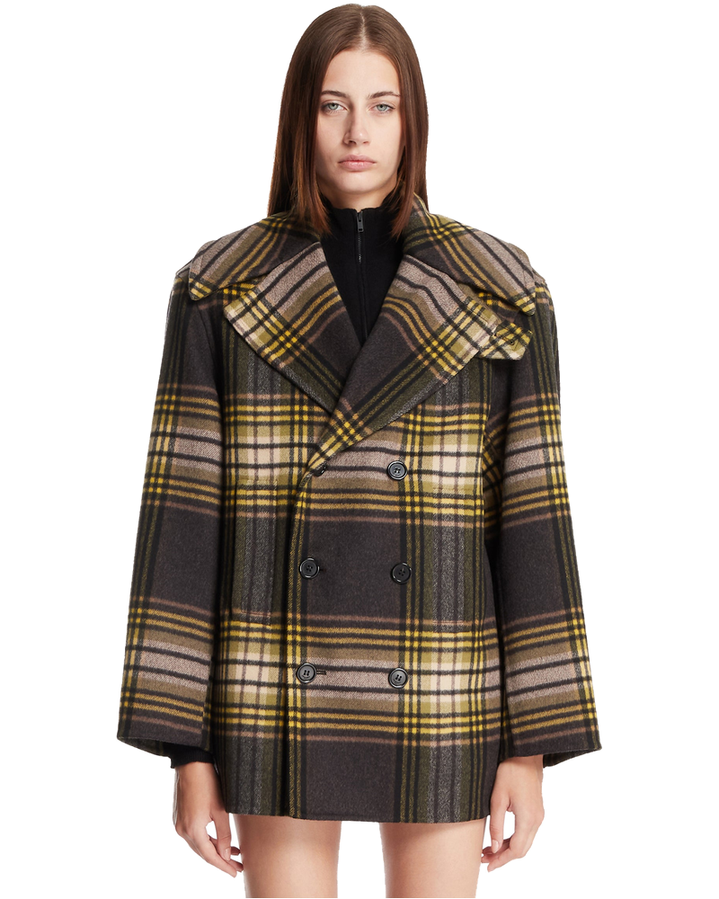 Оригінальна Gray Tartan Peacoat Saint laurent