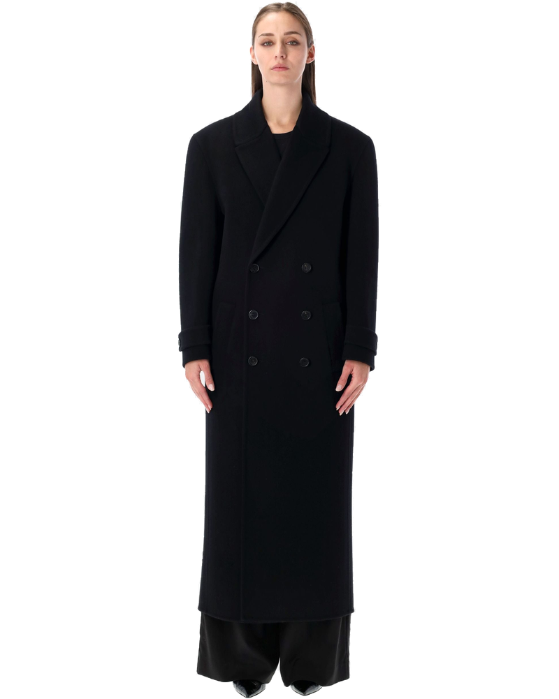 Long Cashmere Wool Double Breasted Coat Saint laurent оригінал – Купити в Україні